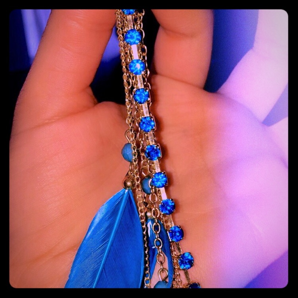 Feathery blue emerald earrings!